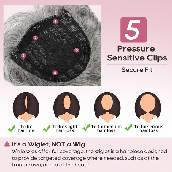 REECHO Hair Topper for Women - 100% Japanese Revolutionary Fiber - Picture 3 of 6